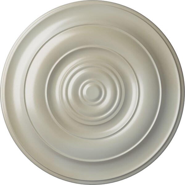 Ekena Millwork Niobe Ceiling Medallion (Fits Canopies up to 8 5/8"), Hand-Painted Flash Blue, 18"OD x 1 1/2"P CM18NIFBS - main